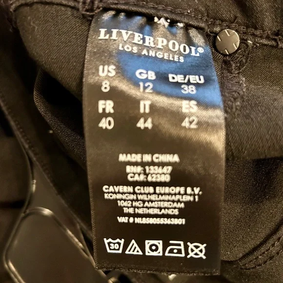 Liverpool Chloe High Rise Ankle Skinny in Black Rinse 8 - Picture 3 of 3